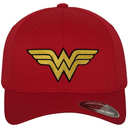 Wonder Woman Offizielles Lizenzprodukt Flexfit Cap (Rot), Klein/Mittel
