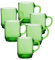 Duralex Set 6 Tazas Vidrio Templado 26cl Apilables, Taza Cocina Resistente para Café Té Desayuno, Uso Diario, Pack Tazas Vidrio Colores Variados Colección Versailles