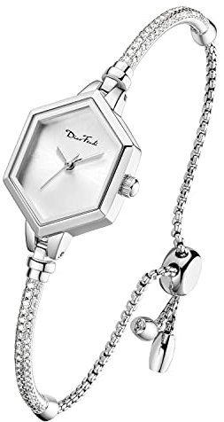 Rose Gold Petite Bracelet Watch for Women, Diamond Dress Analog Hexagonal Mini Women Watch Waterproof