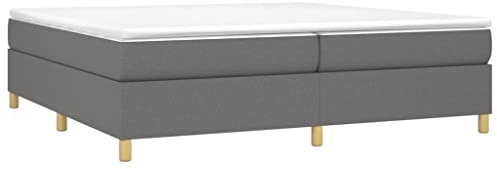 vidaXL Bettgestell, Polsterbett Bett für Schlafzimmer, Bettrahmen mit Lattenrost, Schlafzimmerbett Doppelbett, Dunkelgrau 200x200cm Stoff