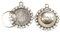 8 Teile 4 Stück Charm Leere Lünette Tablett Medaillons Metall Anhänger Fassungen Schmuck 20mm Runde 4 Stück Klar Glas Cabochon Bastelset (Silber Modell-7)