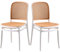 EME Sillas de Comedor Pack 2 Oporto Color Blanco, Sillas de Comedor o Cocina. Elegantes para Cocina o Comedor, apilables y Muy Resistentes. Silla Nórdica Blanca.