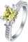 Whoiy Eheringe Viereckig, Ringe Damen Hochzeit Silber Eheringe 54 (17.2) Verlobungsring für Frauen