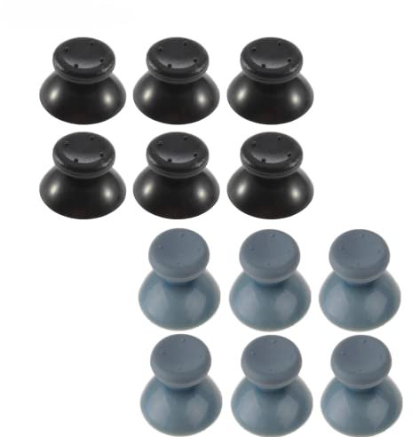 Lot de 6 capuchons de rechange en plastique pour manette Xbox 360 (gris)
