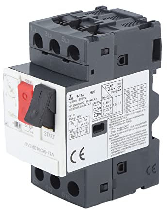 Disyuntor de Motor AC690V Protección contra Cortocircuito de Sobrecarga Interruptor de Protección de Motor Disyuntor con Montaje de Riel de Guía de 35 Mm (GV2-ME16C 9-14A)