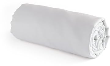 Pure Cotton - 100% Cotton Satin Fitted Sheet - Elegant Bed Linen - Soft, Style and Comfort - Washable at 40°C - 160 x 200 x 30 cm - Plain, Off White