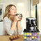 Dolce Gusto Kapselhalter | Kaffeekapseln Aufbewahrung Von 72 Kaffeekapseln | Kommt Mit 2 Schubladen | Anti-Rutsch-Füße, Robust, Stoßfest und Rostfrei Metall-39 * 35 * 14cm (schwarz-72 Stück)