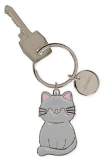 LEGAMI Schlüsselanhänger aus emailliertem Metall - What a Key Ring!, grau, Einheitsgröße