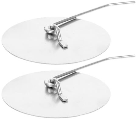Supvox Feuerstellen-Wärmeabweiser 2 Stück Edelstahl-Feuerstellen-Ringdeckel Feuerstellen-Brennerabdeckung Für Alle Runden Terrassen-Feuerstellen Silber