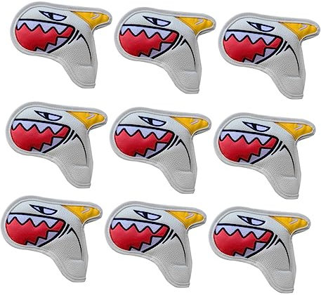 KICHOUSE 9pcs Decorative Putter Covers Iron Covers for Golf Accessories for Men Golf Decorations