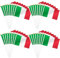 50 Petit Drapeau Italie Agité À La Main Mât De En Plastique Italien Pour Le Soutien À La Compétition Internationale Allemagne Fête D'anniversaire Décoration De Mariage Jardin D'école Mini Drapeau