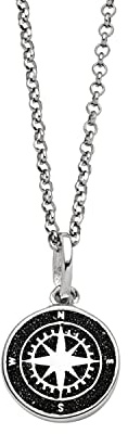 DUR Schmuck Kette KOMPASS 2.0 Lavasand Silber 925/- rhodiniert 45cm (K2972) Erbskette