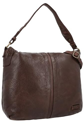 Gusti Handtasche Leder - Hannah Damen Umhängetasche Shopper Schultertasche Braun Leder