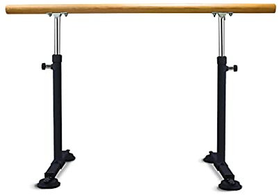 ASumPio Ballettstange, Tanzübungsstange, Wandhalterung Für Klassenzimmer, Höhenverstellbare Massivholz-Trainingsstäbe Für Schule Und Zuhause (BlackOne 1 M)