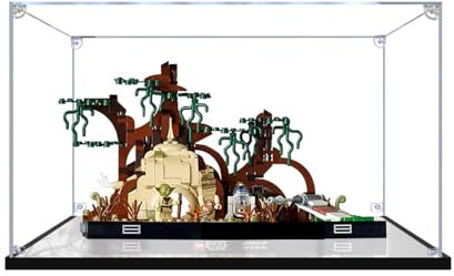 Transparente Acryl-Vitrine für LEGO 75330 für Diorama-Yoda's-Hut-on-Aagobah-Modell, staubdichte Schutzhülle (Steine nicht im Lieferumfang enthalten) (B-3 mm)