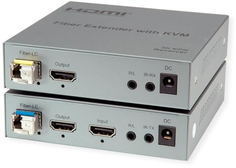 ROLINE KVM Verlängerung über LWL, HDMI 4K, USB, 20 km