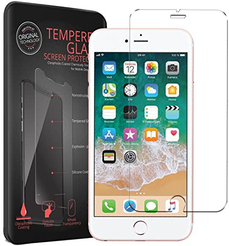 CoolGadget Panzerglas für iPhone 6S Plus/iPhone 6 Plus, 2er Set, 9H Härtegrad, Anti-Kratzer, Blasenfrei, HD Klar, 0,27mm Dünn