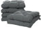 Viste tu hogar Pack 6 Cojines para Silla, 40x40x5 CM, Efecto Tridimensional, Relleno de 100% Poliéster, Ideal para Comedor, Terraza, Salón y Restaurante, Color Gris Oscuro, Fabricado en España