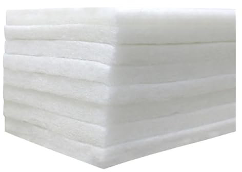 Hyuwdai Aquarium-Zubehör, wiederverwendbarer Filterschwamm, Baumwoll-Filter-Pad, Teich, Aquarium, Schaum, weiß, Aquarium-Filtermedien (100 x 40 x 2 cm)