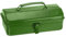 sourcing map Tool Box 11.4 Portable Steel Tool Box Hip Roof Style with Metal Latch Closure Tool Chest for Household Workshop Car, Green