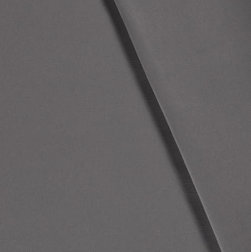 Canvas Stoff Meterware - stabile Baumwolle Uni, reißfester Taschenstoff - schwerer Baumwollstoff - Trachtenstoff - Panama *Ab 50cm, Farbe: 063 mittelgrau