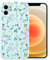 RALEAVO Flower Case for iPhone 11 (6.1”), Girls Floral Silicone Shockproof Case Cover with Cute Patterns Protective Case for iPhone 11-Blue