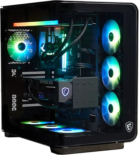 MSI Vision Elite RS AI Gaming Desktop: Intel Ultra 9 285K, Geforce RTX 5090, 64GB DDR5, 2TB M.2 NVMe SSD, refrigeración líquida, 1300W USB Type-C, VR-Ready, Windows 11 Pro: 2NVZ9-1288US