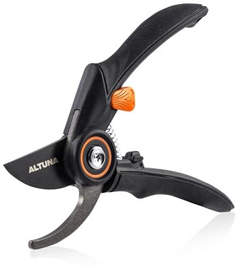 Altuna - Tijera de Poda Profesional - Ultraligera y Ergonómica - Corte Bypass de 20mm - Acero al Carbono con Recubrimiento Antioxidante - Incluye Funda Protectora con Enganche - J410