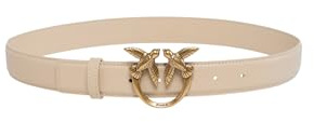 Pinko Damengürtel, Beige/Rauchgrau/Antique Gold, S