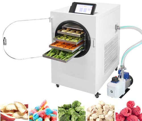 Bonxrdun -60 °C Freeze-Dryer Deshidratador con 4 Bandejas, 5 kg de Capacidad: ¡Ideal para Conservar Alimentos en Comercio y en Casa!