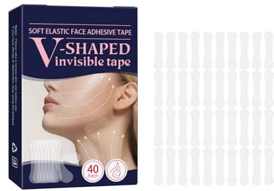 Face Lifting Tape,Face Tape, Facelifting Tape Unsichtbare Facelifting Aufkleber,Neck and Eye Lift,V-Form Instant Invisible Face, Make-up Facelifting Werkzeuge für Gesicht (1 pack)