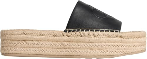 Calvin Klein Damen Flatf Espa Mule LTH Mg Hw0hw03027 Flache Espadrilles
