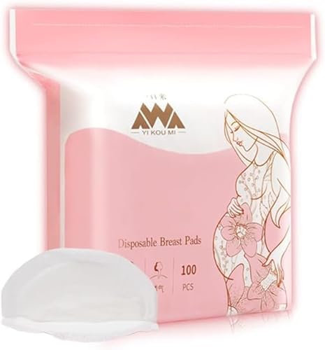 Confezione da 100 coppette assorbilatte monouso, per uso diurno e notturno (Bianche)