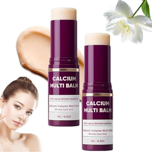 Baume Multi-Volume Calcium Crème Hydratante et Réparatrice Intensive Stick Collagène Anti-Rides Raffermissant Peau Yeux Cou Visage