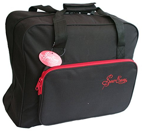 Sew Easy MR4660.PLBK.2 | Nähmaschinentasche | Schwarz mit rotem Besatz