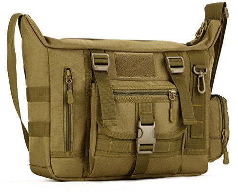 Sport Tent Taktische Umhängetasche Messenger Bag Militär Crossbody Bag Sling Tasche Molle Outdoor Schultertasche Herren Für Radfahren Camping Trekking Braun