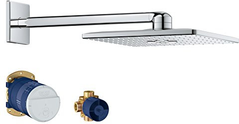 Grohe 26504000 pluie 310 Smart Active 2-spray Ensemble de têtes de cube, Starlight Chrome