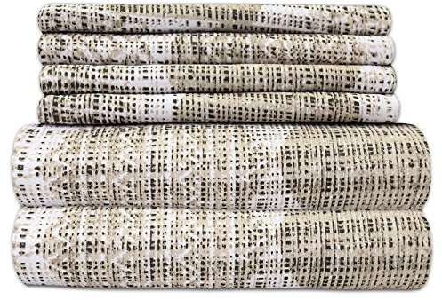 Kingsize-Bettlaken, 6-teilig, 1500 Supreme Collection, fein gebürstete Mikrofaser, Tiefe Tasche, Kingsize-Bett, 2 zusätzliche Kissenbezüge, tolles Preis-Leistungs-Verhältnis, Monaco