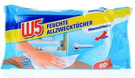 W5 Feuchte Reinigungstücher Allzwecktücher