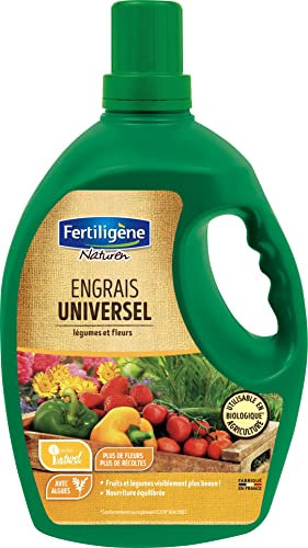 FERTILIGENE FEU3 - Engrais Liquide Universel Légumes et Fleurs UAB 3 L - Plantes plus belles en 7 jours - Apporte une nourriture équilibrée - A base d'algues marines - Pour 428 L de solution diluée