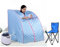 Sauna plegable cabina, sauna por infrarrojos portátil, personalmente Spa at home Perspiration Perspiration Perrer peso con el controlador de temperatura a distancia 98 x 80 x 70 cm, azul