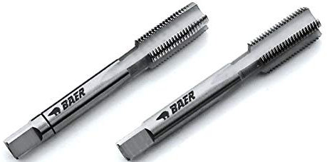 BAER HSSG Jeu de 2 tarauds manuels G (BSP) 3/8 x 19 – Jeu de tarauds à main, filetage de tuyau, taraud à tuyau, taraud