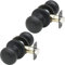 Copper Creek Matte Black Door Knobs - Round Colonial Knob, Non-Locking Passage Handle, Keyless Lockset, Fits All Standard Doors for Home Improvement, Hallway, Closet, Bedroom, Bathroom, 2 Pack