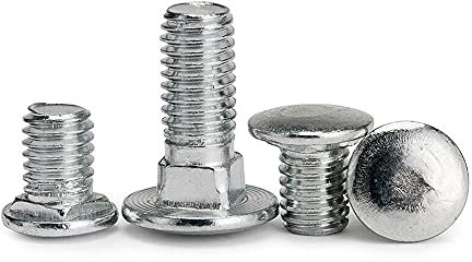 Vite per cavalli in ferro M5M6M810M12, Bulloni di carrello zincato di 4,8 gradi, vite per scaffali per bobina per collo semicircolare-M12x60 [5pcs] Semi-thread