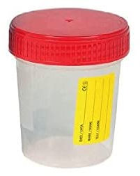 Saraoriginalshop 4x conteneur pour urine urinoculture conteneur pour analyse produit Strerile capacité 120 ml couvercle à vis étiquette appliquée produit 100% Made In Italy