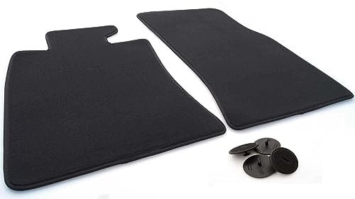Fußmatten für Mini Clubman F54 Premium Matten Velours Autoteppich, Schwarz, Original Qualität (2-Teilig Vorne)