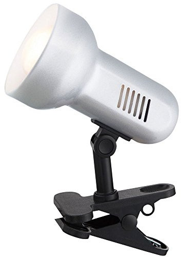 etc-shop Hochwertiger Metall Klemm Strahler silber metallic Spot Leuchte schwenkbar Beleuchtung