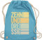 Turnbeutel Rucksack - 40. Geburtstag - Zehnunddreissig - Unisize - Hellblau - geschenkideen+für+frauen+ab+40 40er beutelrucksäcke 40 frau geschenk 40.geburtstag beutel 40-er stoffbeutel vierzig