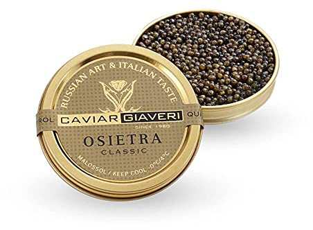 Caviar Giaveri Kaviar Osietra Classic vom russischen Stör aus Italien Acipenser gueldenstaedtii Störrogen italienische Zucht 30gr