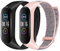 Huamanlou Nylon Armband Kompatibel mit Xiaomi Mi Band 6/Mi Band 5/Mi Band 4/Mi Band 3/Amazfit Band 5 Armband, Weiches Sport Uhrenarmband Verstellbarer Ersatzarmband für Herren Damen